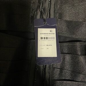 Black Satin Bustier by Fox and Royal